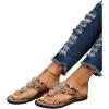 imageFloerns Womens Flat Sandals Flip Flop Sandals Summer Slip on Dressy Thong SandalGold