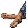 imageFloerns Womens Flat Sandals Flip Flop Sandals Summer Slip on Dressy Thong SandalGold