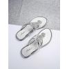 imageFloerns Womens Flat Sandals Flip Flop Sandals Summer Slip on Dressy Thong SandalSilver