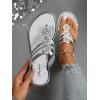 imageFloerns Womens Flat Sandals Flip Flop Sandals Summer Slip on Dressy Thong SandalSilver