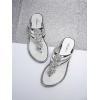 imageFloerns Womens Flat Sandals Flip Flop Sandals Summer Slip on Dressy Thong SandalSilver