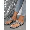 imageFloerns Womens Flat Sandals Flip Flop Sandals Summer Slip on Dressy Thong SandalSilver