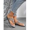imageFloerns Womens Flat Sandals Flip Flop Sandals Summer Slip on Dressy Thong SandalSilver