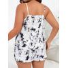 imageFloerns Womens Plus Size Cherry Print Cami Top and Shorts Pajama SetsBlack Tie Dye