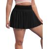 imageFloerns Womens Plus Size High Waisted Pleated Tennis Workout SkirtBlack