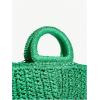 imageFloerns Womens Straw Bag Holiday Beach Vacation Fringe Trim HandbagGreen