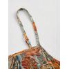 imageFloerns Womens Summer Spaghetti Strap Cowl Neck Satin Mini Tropical DressMulticolor
