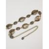 imageFloerns Womens Textured Geo Adjustable Metal Chain Belt for Jeans DressesGold Black