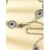 imageFloerns Womens Textured Geo Adjustable Metal Chain Belt for Jeans DressesSilver Flower