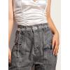 imageFloerns Womens Textured Geo Adjustable Metal Chain Belt for Jeans DressesSilver Textured