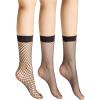 imageFloerns Womens 34 Pairs Hollow Out Solid Fishnet SocksBlack