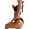 imageFloerns Womens 2 Piece Bathing Suit High Cut Halter Triangle Bikini SetBlack