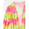 imageFloerns Womens 3 Piece Tie Dye Colorblock Bikini Swimsuit Set with Cover UpPink and Green