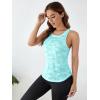 imageFloerns Womens Camo Print Cut Out Back Activewear Running Sports Tank TopLight Blue