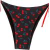 imageFloerns Womens Cherry Print Bathing Suit Tie Side Halter Triangle Bikini Swimsuit