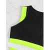 imageFloerns Womens Colorblock High Neck Cut Out Sports 2 Piece Bikini SwimsuitBlack