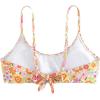 imageFloerns Womens Ditsy Floral String Scoop Neck Padded Bra Swimsuit Bikini TopPink and Orange