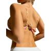 imageFloerns Womens Ditsy Floral String Scoop Neck Padded Bra Swimsuit Bikini TopPink and Orange