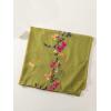 imageFloerns Womens Floral Embroidery Scarves Scarf Shawl Sunscreen Shawl WrapGreen Floral