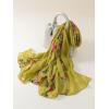 imageFloerns Womens Floral Embroidery Scarves Scarf Shawl Sunscreen Shawl WrapGreen Floral