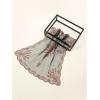 imageFloerns Womens Flower Embroidery Hair Scarf Headband Sheer Lace Hair BandanaBlack Ink Brown