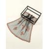 imageFloerns Womens Flower Embroidery Hair Scarf Headband Sheer Lace Hair BandanaBlack and Khaki
