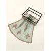 imageFloerns Womens Flower Embroidery Hair Scarf Headband Sheer Lace Hair BandanaDark Green