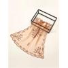 imageFloerns Womens Flower Embroidery Hair Scarf Headband Sheer Lace Hair BandanaIron Brown