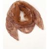 imageFloerns Womens Flower Embroidery Hair Scarf Headband Sheer Lace Hair BandanaMocha Brown