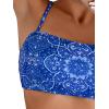 imageFloerns Womens Flower Print 2 Piece Bathing Suit High Waist Bikini SwimsuitBlue