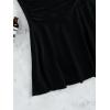 imageFloerns Womens One Piece Swimsuit Halter Neck Ruffle Hem Monokini SwimsuitBlack