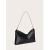 imageFloerns Womens Rhinestone Satin Square Bag Evening Bag for Prom PartyBlack