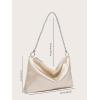 imageFloerns Womens Rhinestone Satin Square Bag Evening Bag for Prom PartyChampagne