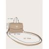 imageFloerns Womens Small Crossbody Bag Butterfly Leather Cute Clutch Purse Shoulder BagKhaki