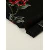 imageFloerns Womens Solid Color Lightweight Breathable Scarves Shawl Wrap Soft ScarfBlack Flower