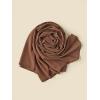 imageFloerns Womens Solid Color Lightweight Breathable Scarves Shawl Wrap Soft ScarfBrown
