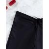 imageFloerns Womens Solid Drawstring High Waist Swimwear Sporty Bikini Bottom Black SBlack Solid