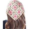 imageFloerns Womens Accessories Floral Hair Scarf Crochet Kerchief Vintage HeadbandsPink