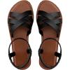imageFloerns Womens Flat Sandal Cross Band Walking Sandal Open Toe Ankle Straps ShoesBlack