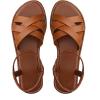 imageFloerns Womens Flat Sandal Cross Band Walking Sandal Open Toe Ankle Straps ShoesBrown