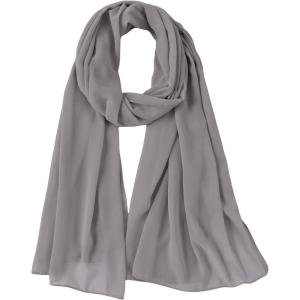 imageFloerns Womens Solid Color Lightweight Breathable Scarves Shawl Wrap Soft ScarfGrey
