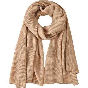 imageFloerns Womens Solid Color Lightweight Breathable Scarves Shawl Wrap Soft ScarfKhaki