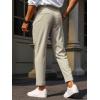 imageFloerns Mens Fold Pleated Tailored Pants Work Office Business Trousers PantsApricot