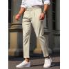imageFloerns Mens Fold Pleated Tailored Pants Work Office Business Trousers PantsApricot