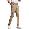 imageFloerns Mens Fold Pleated Tailored Pants Work Office Business Trousers PantsKhaki