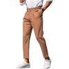 imageFloerns Mens Fold Pleated Tailored Pants Work Office Business Trousers PantsOrange