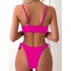 imageFloerns Womens 2 Piece Butterfly Print Cut Out Tie Front Swimsuit Bikini SetPink