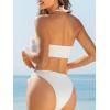 imageFloerns Womens 2 Piece Halter 3D Rose Tie Neck Backless Swimwear Bikini SetsWhite