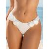 imageFloerns Womens 2 Piece Halter 3D Rose Tie Neck Backless Swimwear Bikini SetsWhite