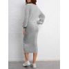 imageFloerns Womens 2 Piece Outfit Cami Bodycon Dress with Button Front Jacket SetLight Grey